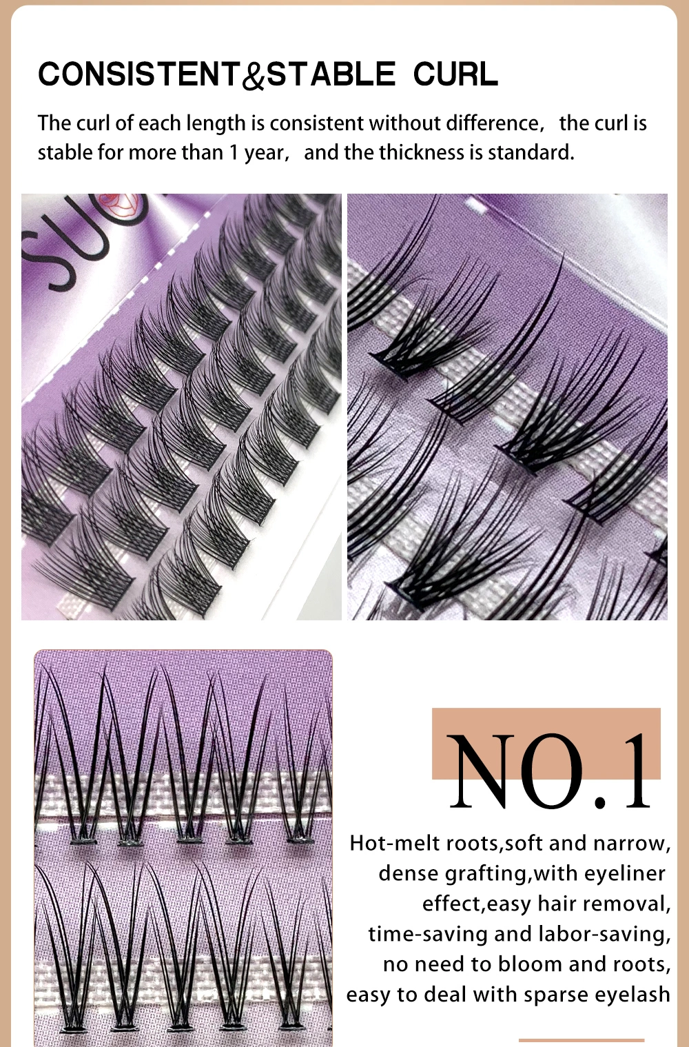 Premde Fan Bundles 6D 10d Eyelashes Volume Fan Lashes 0.1mm Thickness Faux Mink Strip Eyelashes Hot Melt Cluster Fan Lashes